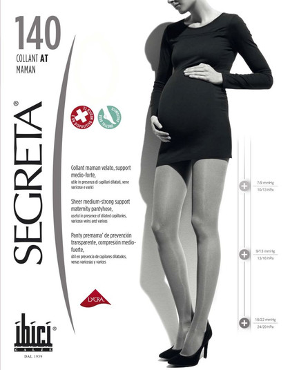 Ibici Segreta Collant Maman 140 den Velato con Corpino Rinforzato - 18/22 mmHg – 24/29 hPa