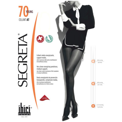 Ibici Segreta Collant  Young 70 den Velato Support Medio - 11/14 mmHg – 15/19 hPa