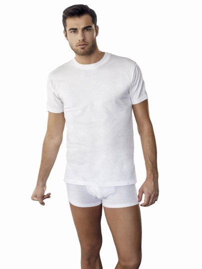 3 Pezzi Maglia Uomo Mezza Manica Girocollo Nottingham Rock in Cotone Interlock