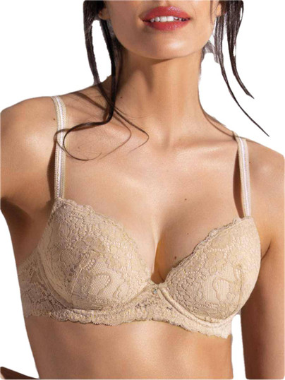 SIèLEI Reggiseno Donna Con Ferretto Imbottito in Pizzo Coppa B Art. 2688