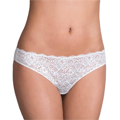 6 Slip Brasiliana Donna in Cotone Bielastico con Inserti in Pizzo Cotonella GD170