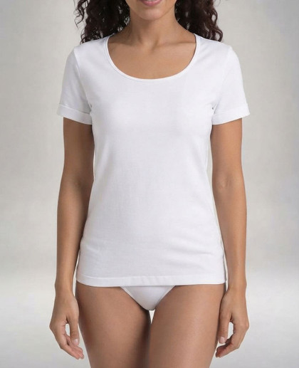 Liabel (3 pezzi) Maglia Intima Donna Caldo Cotone Mezza Manica 2828 26