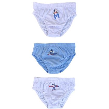 3 Pezzi Slip Bambino Disney Ellepi In Cotone Bielastico