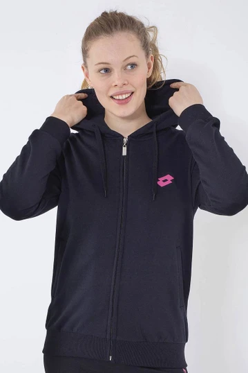 Giacca Tuta Donna Full zip in felpa con cappuccio LOTTO LA1012 tasche laterali