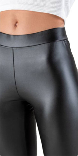 ELETTA MILANO Leggings Termico Donna EL-202 Modello Effetto Pelle.
