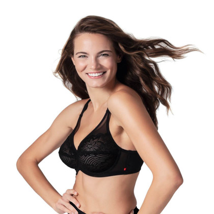 SOLLIEVO Reggiseno Donna Coppa in Pizzo con Ferretto (Coppa C-D) S4