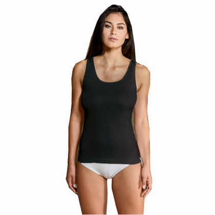 3 Pezzi Canottiera Donna Spalla Larga Nottingham VL4014BW in Cotone Costina