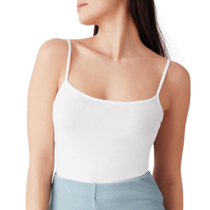 Top Donna Spalla Stretta GD006 COTONELLA in Cotone,Sciancrato sui Fianchi