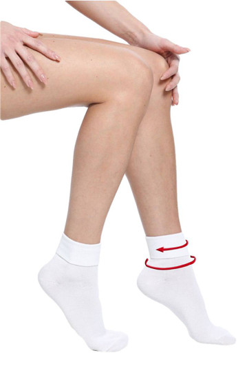 12 Paia Calzino Donna 5720 MERITEX in cotone mercerizzato con elastico smollato