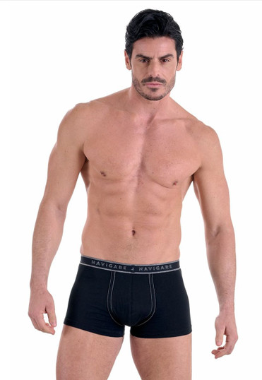 Navigare 312 (6 pezzi) Boxer Uomo Cotone Elasticizzato Elastico Esterno e Logo - Offerta Multipack