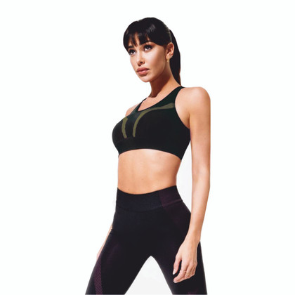 Top fitness JADEA 110985 a spalla larga con inserti traspiranti