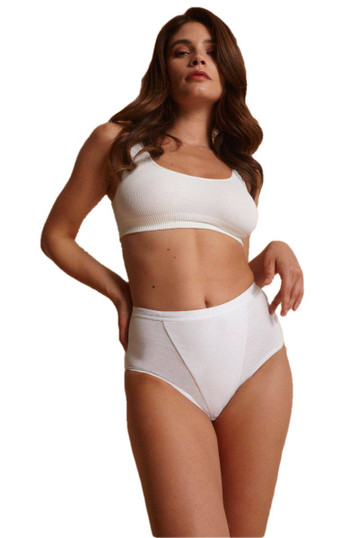 6 Slip Culotta Midi Donna contenitivo Snelly S135 cotone elasticizzato vita alta