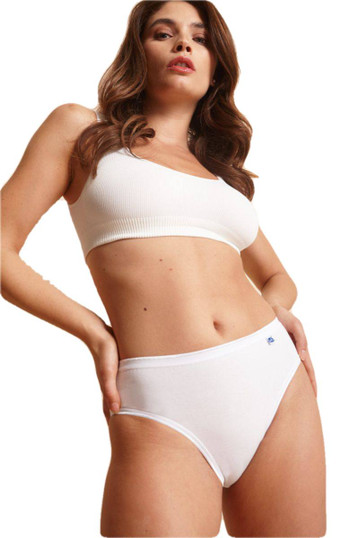 12 Slip Culotta Donna basic Snelly S394 in cotone elasticizzato.