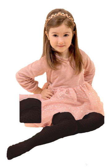 Collant Elena Aquilone bambina in microfibra elasticizzato, effetto parigina