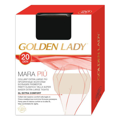 Golden Lady (14 paia) Collant Donna in Filanca Mara Piu XXL 20 denari  Conformata Massimo Comfort