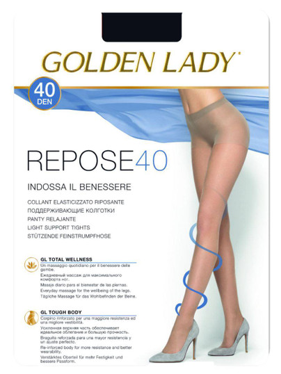 10 paia Collant Riposante 40 denari Golden Lady elasticizzato Corpino rinforzato