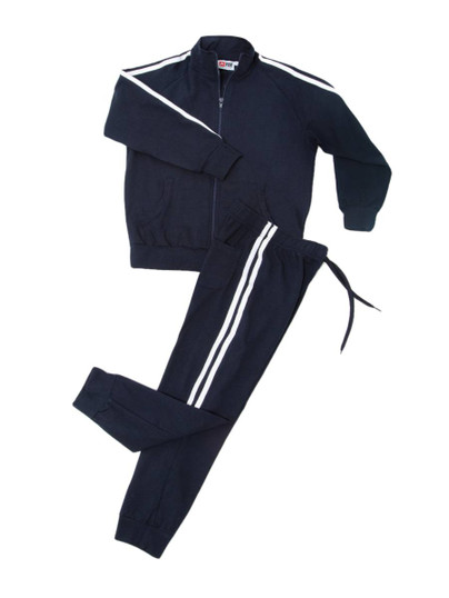 Tuta Unisex Bambino PRMSportswear Cotone Elasticizzato banda laterale con Zip Tuta Unisex Bambino PRMSportswear Cotone Elasticizzato banda laterale con Zip