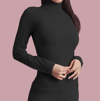 Bellissima Maglia Lupetto Manica Lunga Donna  162 in costina