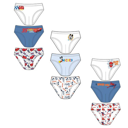 3 Slip da Bambino Disney e Marvel realizzati in morbido cotone