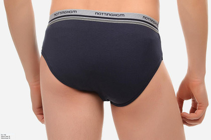 6 Slip Uomo in Cotone Bielastico Nottingham Fianco Medio elastico con logo
