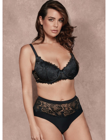 Culotte in pizzo e microfibra taglio vivo Curvy 411L Donna Lormar