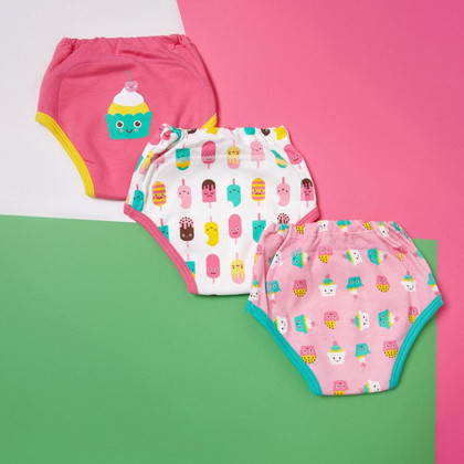 3 Mutandine Bambina Impermeabili Riutilizzabili per Potty Training – Cotone ELLEPI