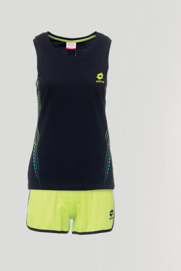 Pigiama Donna Corto in Cotone Estivo Spalla Larga LOTTO LP5195