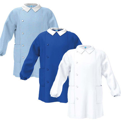 Grembiule Scuola Asilo e Elementare Bambino Senza Ricamo con Bottoni Siggi