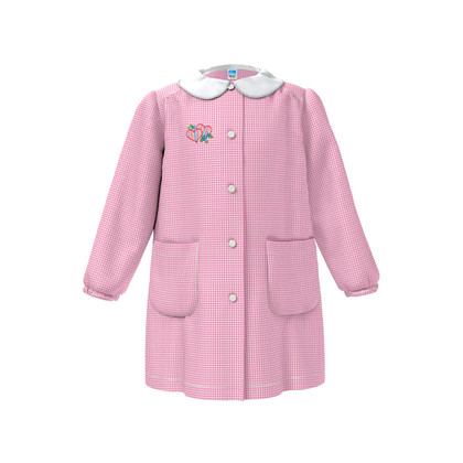 Grembiule Asilo Bambina con bottoni e ricamo 33GR4033 SIGGI