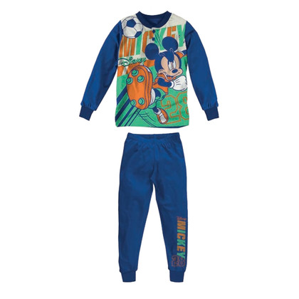 Pigiama bambino lungo invernale Topolino in cotone Caldo DY40G7411 Collo Bottoni