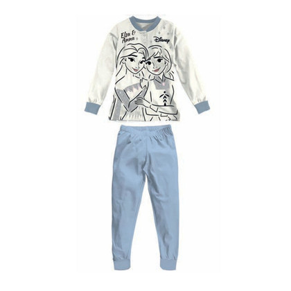 Pigiama bambina serafino lungo in cotone interlock DY50A6410 FROZEN CARTOON