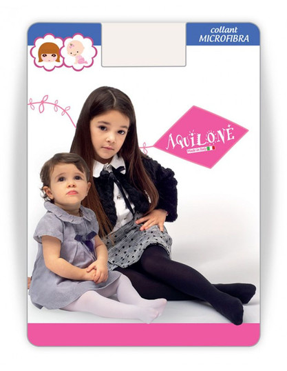 6 Paia Collant Bambina 50 denari coprente in microfibra Aquilone Baby Micro 50
