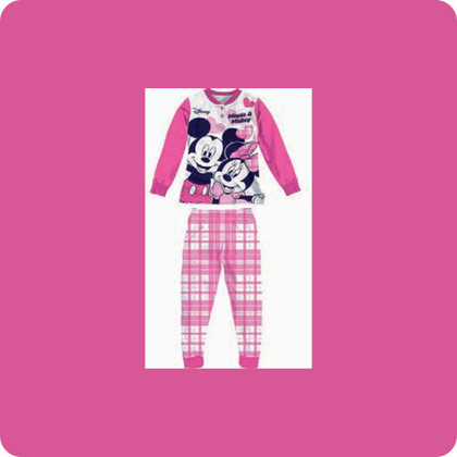 Pigiama Bambina Cotone Estivo Manica Lunga con Personaggio Minnie 2260