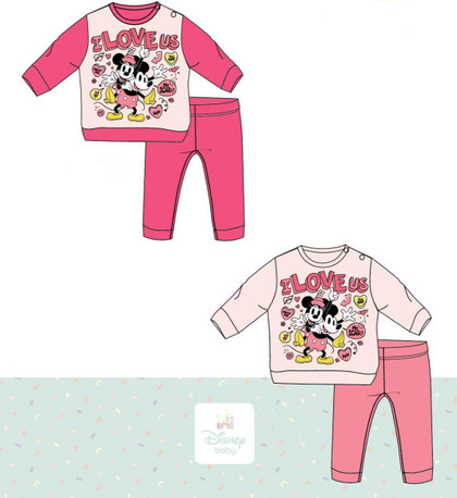 Pigiama neonata lungo in cotone estivo con stampa Minnie 4248