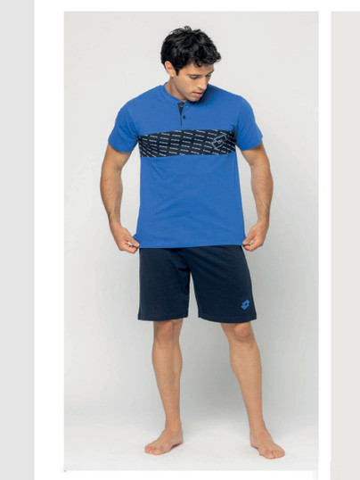 Pigiama Uomo Estivo Corto in Cotone LP1194 LOTTO – Leggero e Confortevole