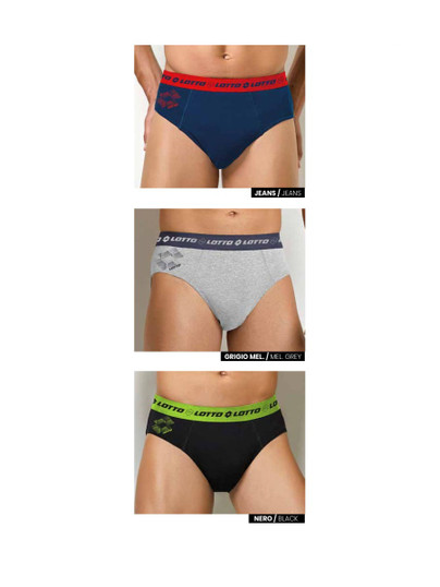 6 Pezzi - Slip uomo in cotone elasticizzato LS1342 LOTTO