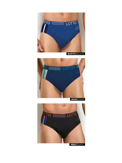 6 Pezzi - Slip in cotone elasticizzato LS1351 da Uomo LOTTO