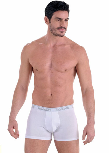 4 Boxer uomo in cotone elasticizzato elastico esterno 573EB TG.8/10 NAVIGARE