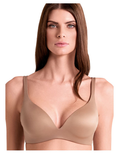 Lormar Reggiseno Triangolo Imbottito Shine 01430 - Serie Ultrashine in Microfibra Lucida