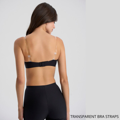 Spalline trasparenti due Ganci lunghezza personalizzabile Nude Intimates