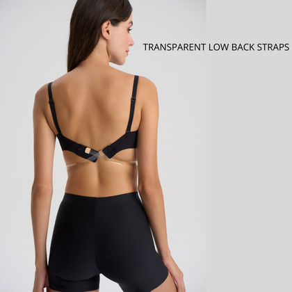 Spalline trasparenti,non adesive incrocio dietro,chiusura avanti NudeIntimates