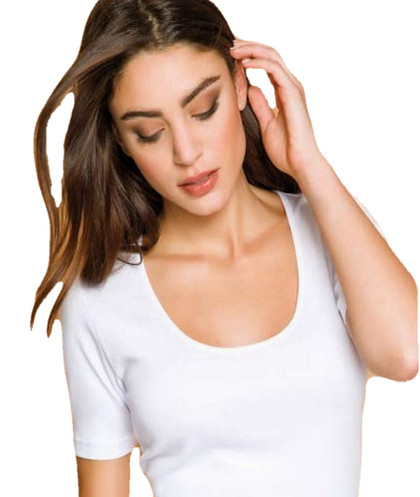 3 Pezzi Maglia Donna Mezza Manica Jadea 9206 in Interlock