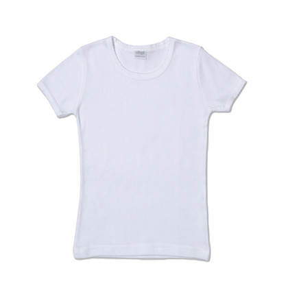 6 Pezzi Canottiera T-shirt Bambina Mezza Manica Ellepi 4290 in 100% Cotone