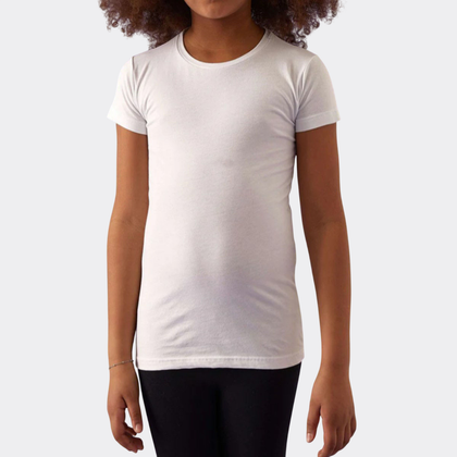 T-Shirt Girocollo Bambina  Mezza Manica in Cotone Elasticizzato Jadea 284