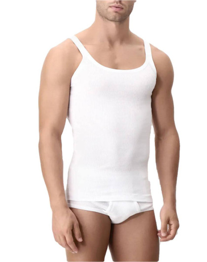 Canotta Uomo Spalla Stretta Cagi 1100 Cotone Costina senza Cuciture ai fianchi