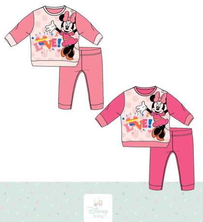 Pigiama neonata lungo in cotone estivo con stampa Minnie 4250 Pigiama neonata lungo in cotone estivo con stampa Minnie 4250