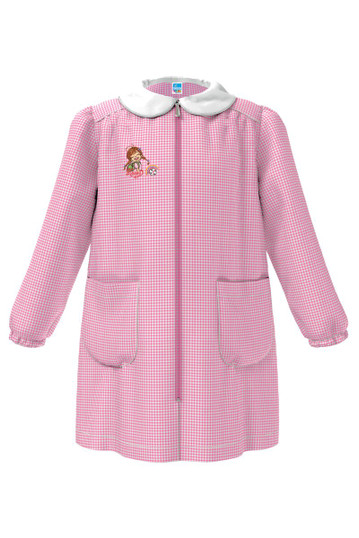 Grembiule bambina asilo con zip e ricamo 33GR4177 SIGGI