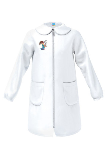 Grembiule bambina elementare con zip e ricamo 33GR4219 SIGGI