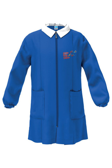 Grembiule bambino elementare con zip e ricamo 33GR4245 SIGGI Grembiule bambino elementare con zip e ricamo 33GR4245 SIGGI