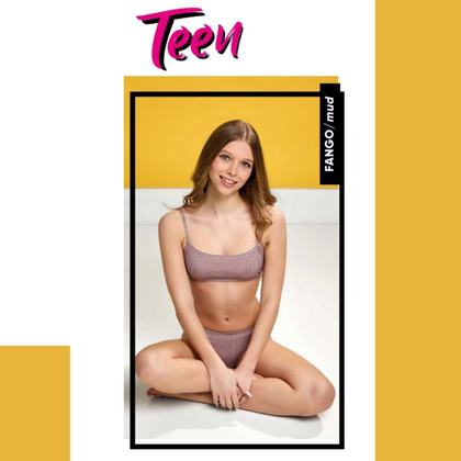 Coordinato ragazza brassiere+slip in cotone M4820 JADEA